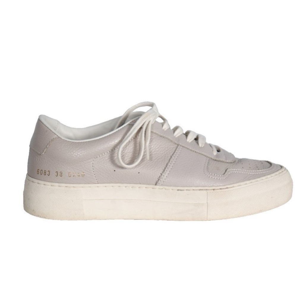 Common Projects Light Gray Leather Sneakers